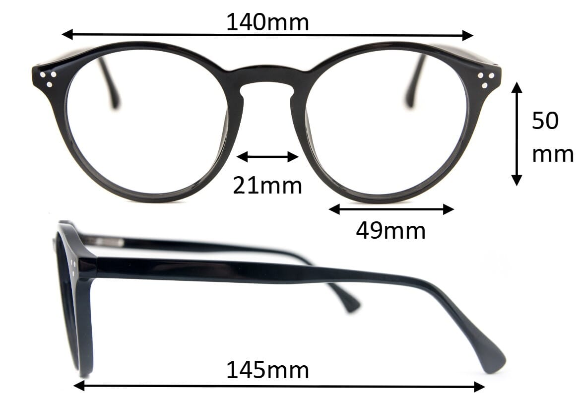 Occhiali luce blu montatura acetato ovale nera nowave