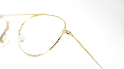 Occhiali Con Doppio Ponte Dorato - Foto 2