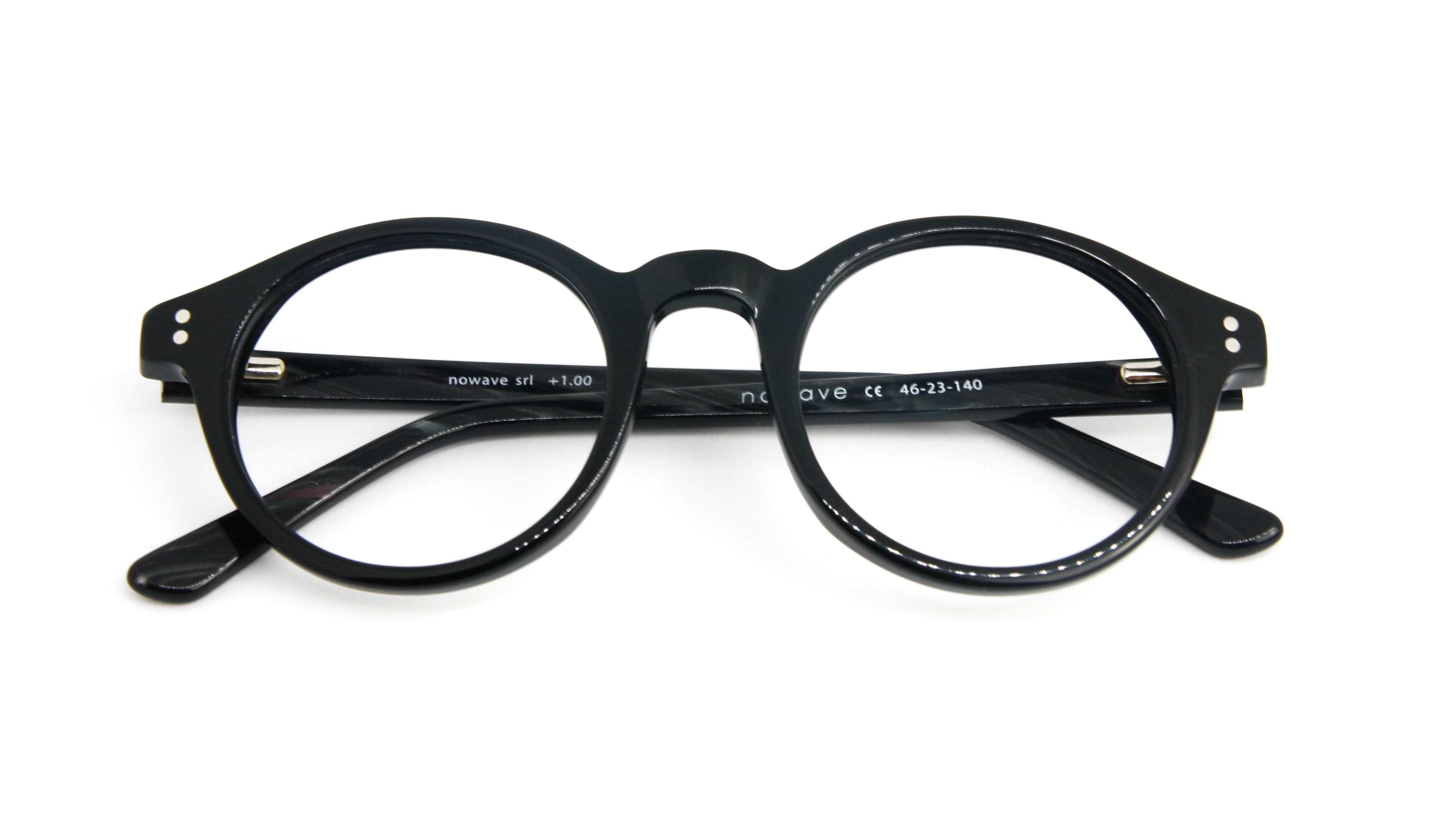 Occhiali da lettura luce blu montatura pantos neri leggeri nowave